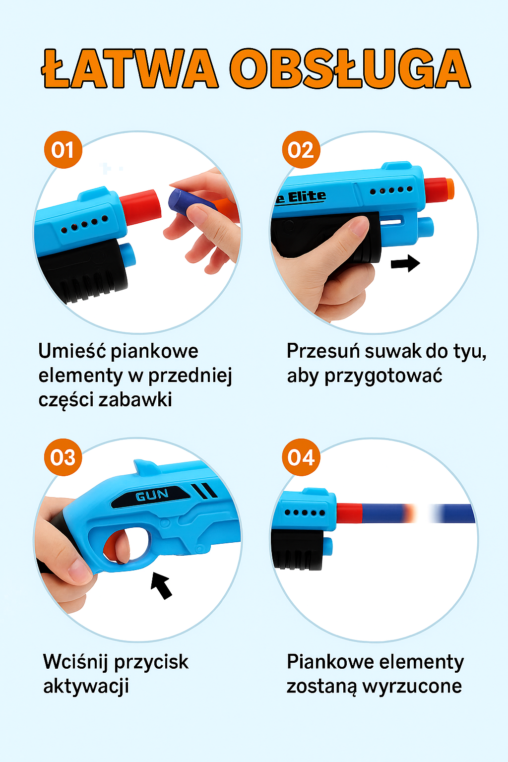 Pistolet obrzyn na strzałki
